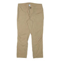 SPORT ESSENTIAL Mens Cotton Blend Beige Regular Fit Trousers W37 L30 Casual Zip