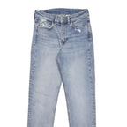 & DENIM Womens Slim Light Blue Denim Jeans W24 L27 Skinny Fit Zip Closure