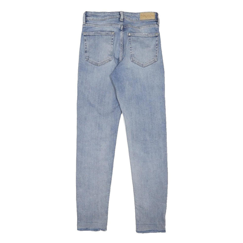 & DENIM Womens Slim Light Blue Denim Jeans W24 L27 Skinny Fit Zip Closure