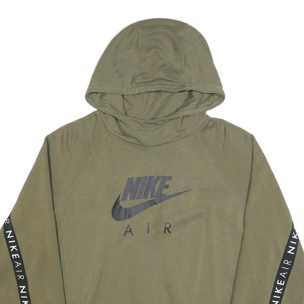 NIKE Womens Green Hoodie XL Nike Air Pullover Cotton Blend Casual Sweatshirt