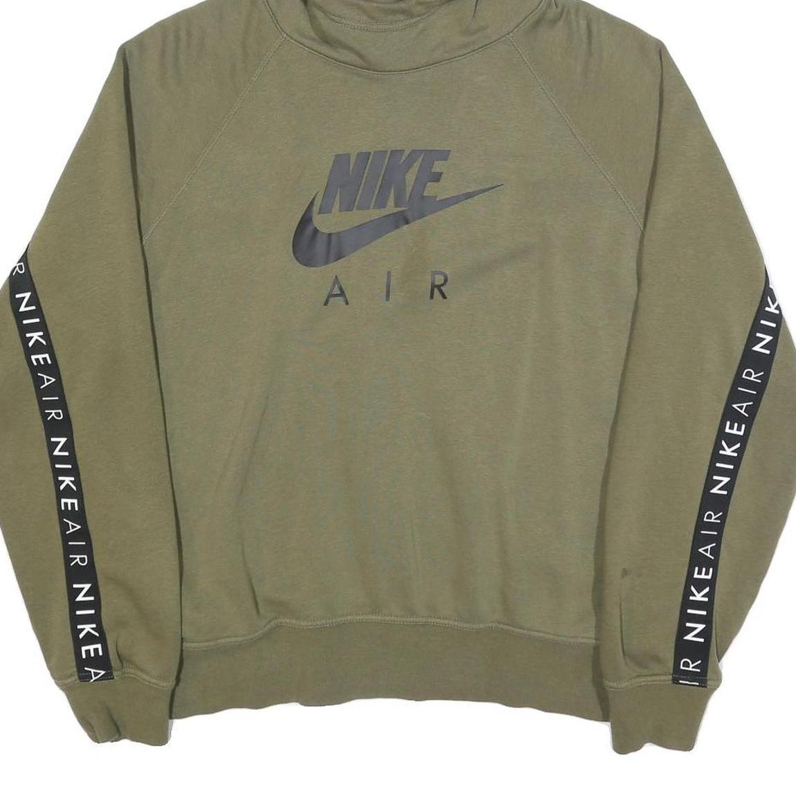 NIKE Womens Green Hoodie XL Nike Air Pullover Cotton Blend Casual Sweatshirt