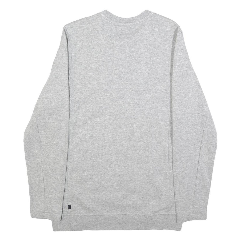 ADIDAS Mens Grey Crew Neck S Cotton Blend Pullover Sweatshirt Logo