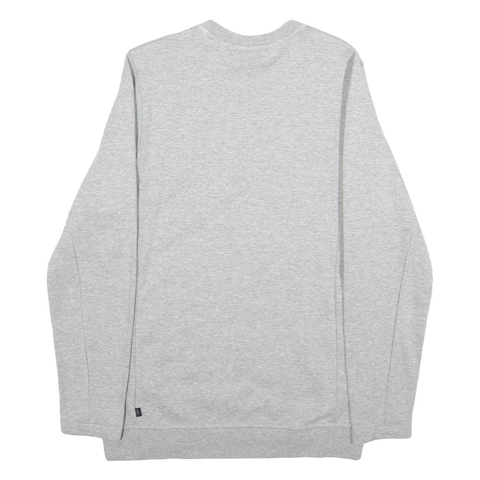 ADIDAS Mens Grey Crew Neck S Cotton Blend Pullover Sweatshirt Logo