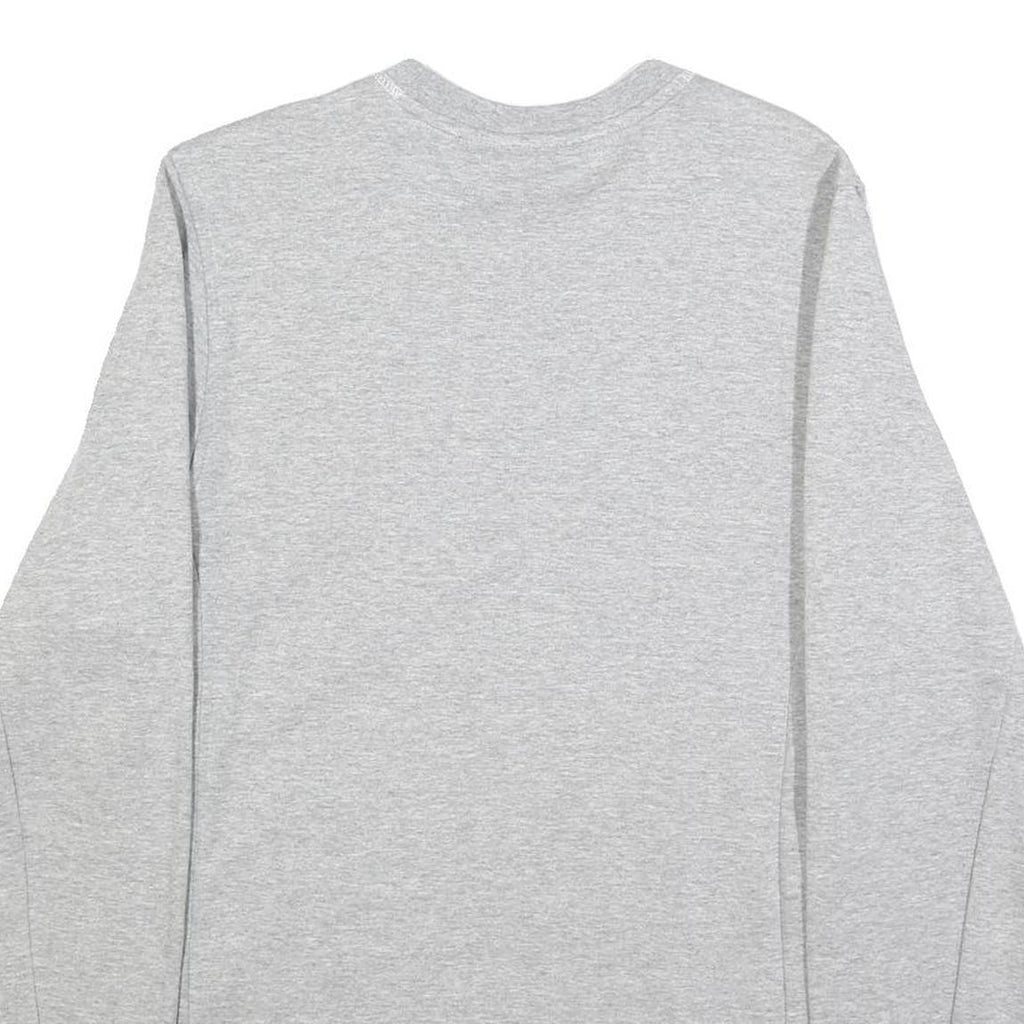 ADIDAS Mens Grey Crew Neck S Cotton Blend Pullover Sweatshirt Logo