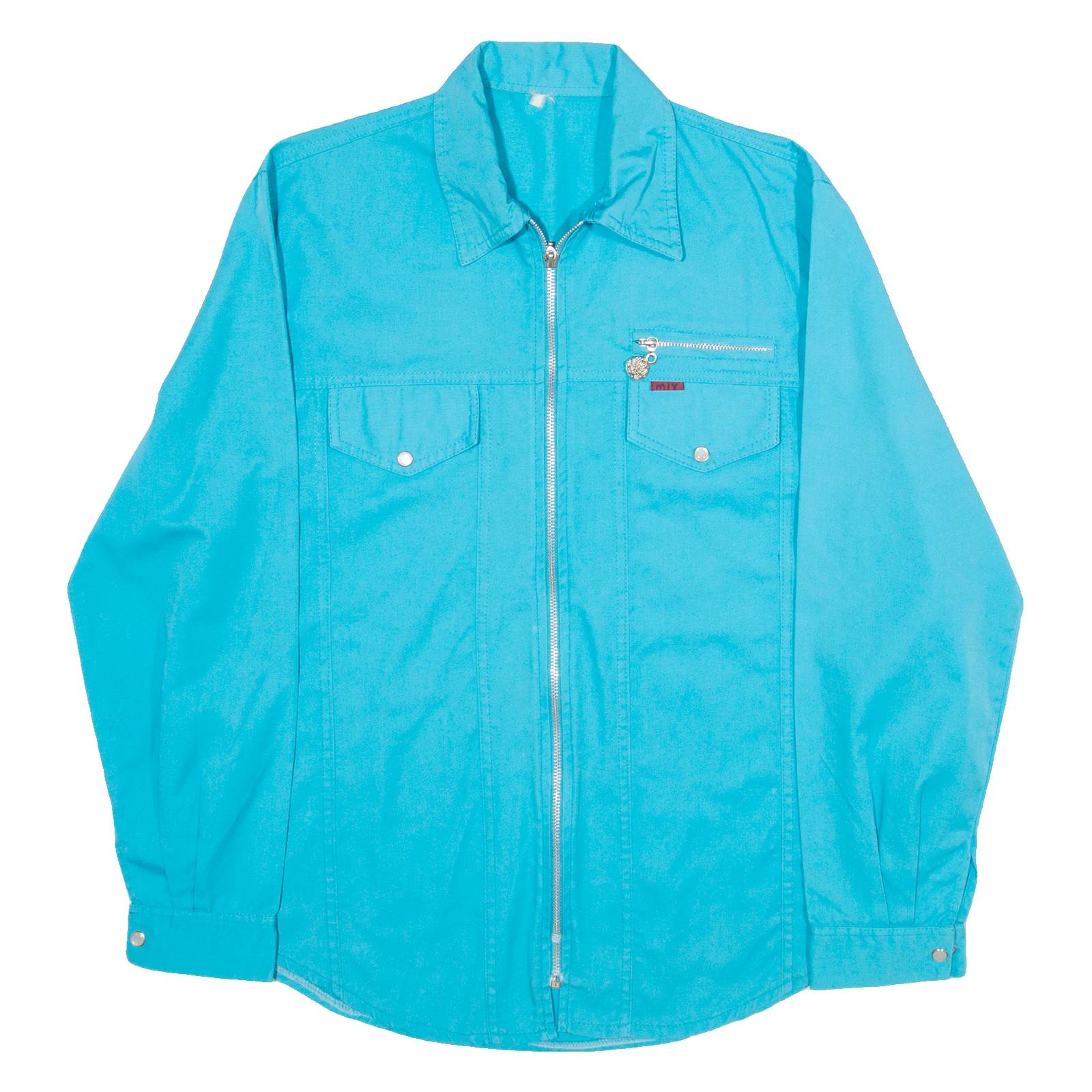 MIX Womens Plain Shirt Blue Long Sleeve M