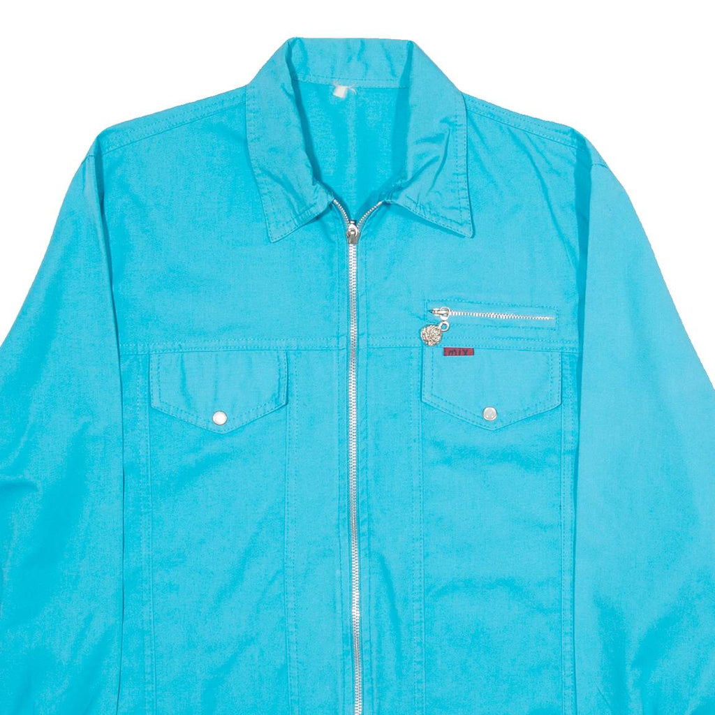 MIX Womens Plain Shirt Blue Long Sleeve M