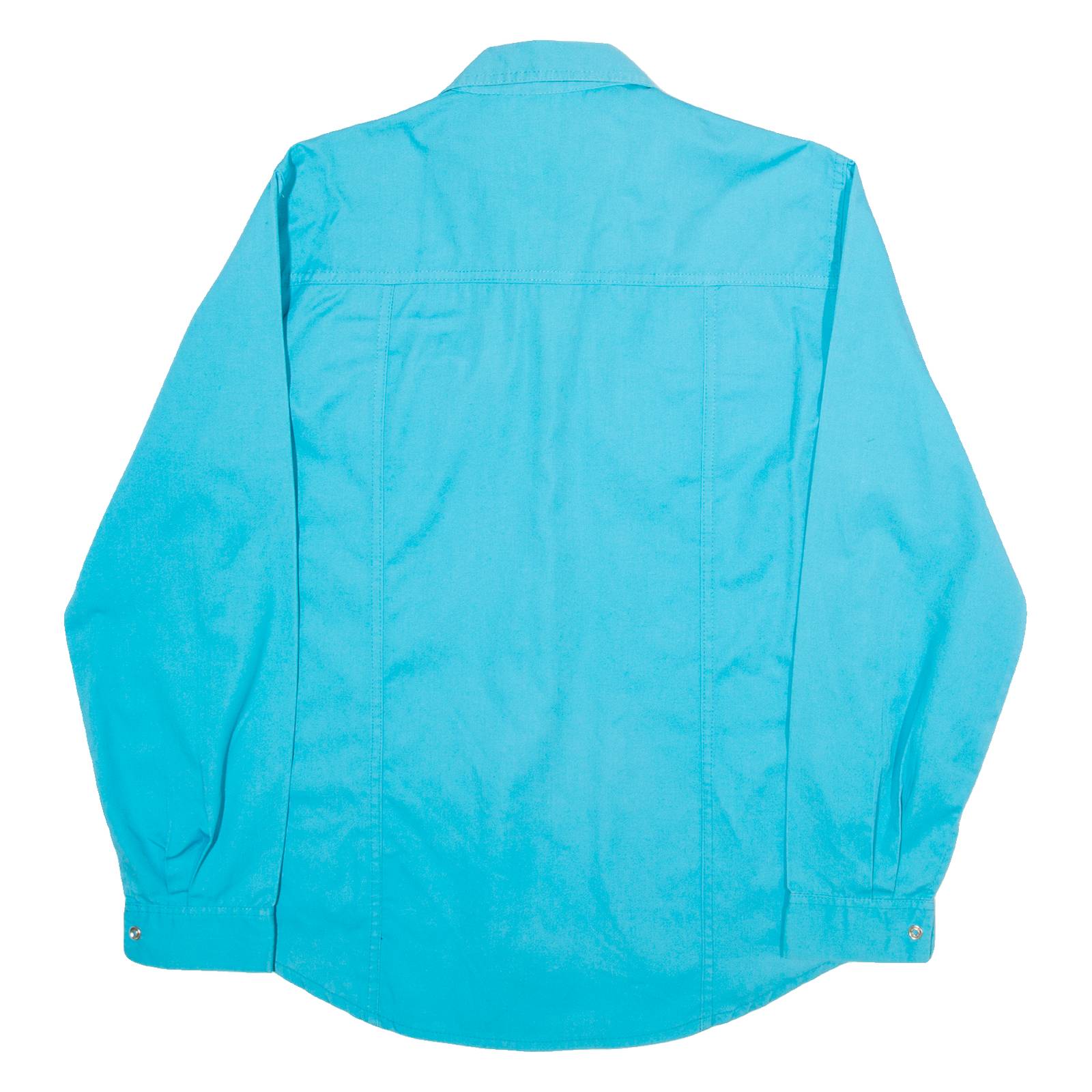 MIX Womens Plain Shirt Blue Long Sleeve M
