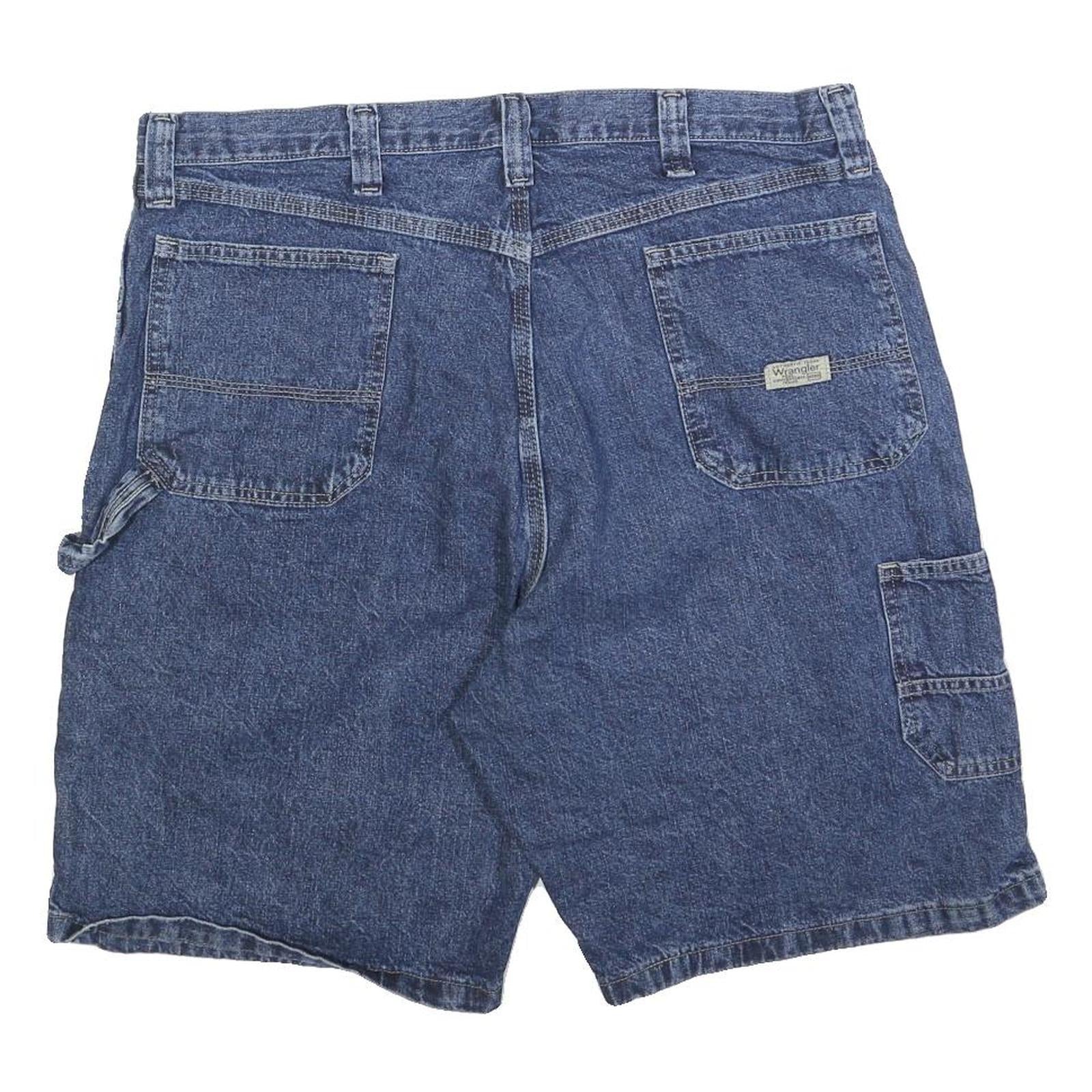 WRANGLER Mens Denim Blue Casual Shorts XL W38 Cotton Blend Comfortable Fit