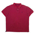 NAUTICA Mens Polo Shirt Red Striped XL