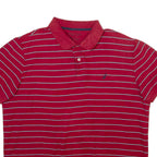 NAUTICA Mens Polo Shirt Red Striped XL