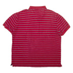 NAUTICA Mens Polo Shirt Red Striped XL