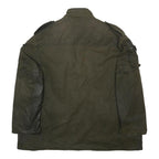 BARBOUR Mens Green Classic Waxed Cotton Military Style Jacket L Cotton Utility