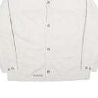 COLUMBIA Mens White Cotton Blend Button Jacket XL Plain Casual Outdoor Wear