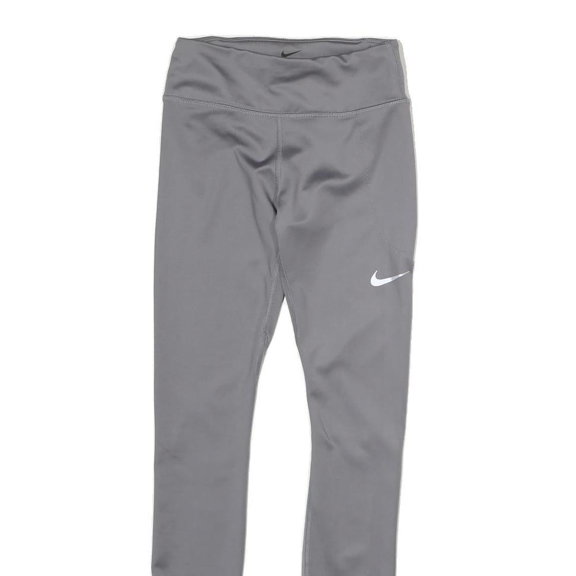 NIKE Womens Joggers Grey Slim Tapered XS W22 L26 Stretch Activewear Leggings