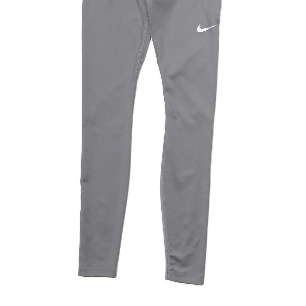 NIKE Womens Joggers Grey Slim Tapered XS W22 L26 Stretch Activewear Leggings