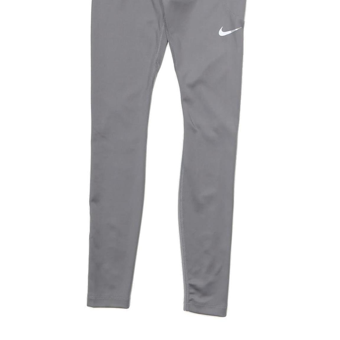 NIKE Womens Joggers Grey Slim Tapered XS W22 L26 Stretch Activewear Leggings