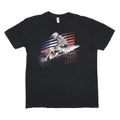 A STYLE Mens Black Graphic T-Shirt L Short Sleeve Crew Neck Musquin 25 Print