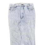 B&J Womens Jeans Blue Regular Straight Denim Light W30 L25 Cotton Blend Zip