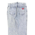 B&J Womens Jeans Blue Regular Straight Denim Light W30 L25 Cotton Blend Zip