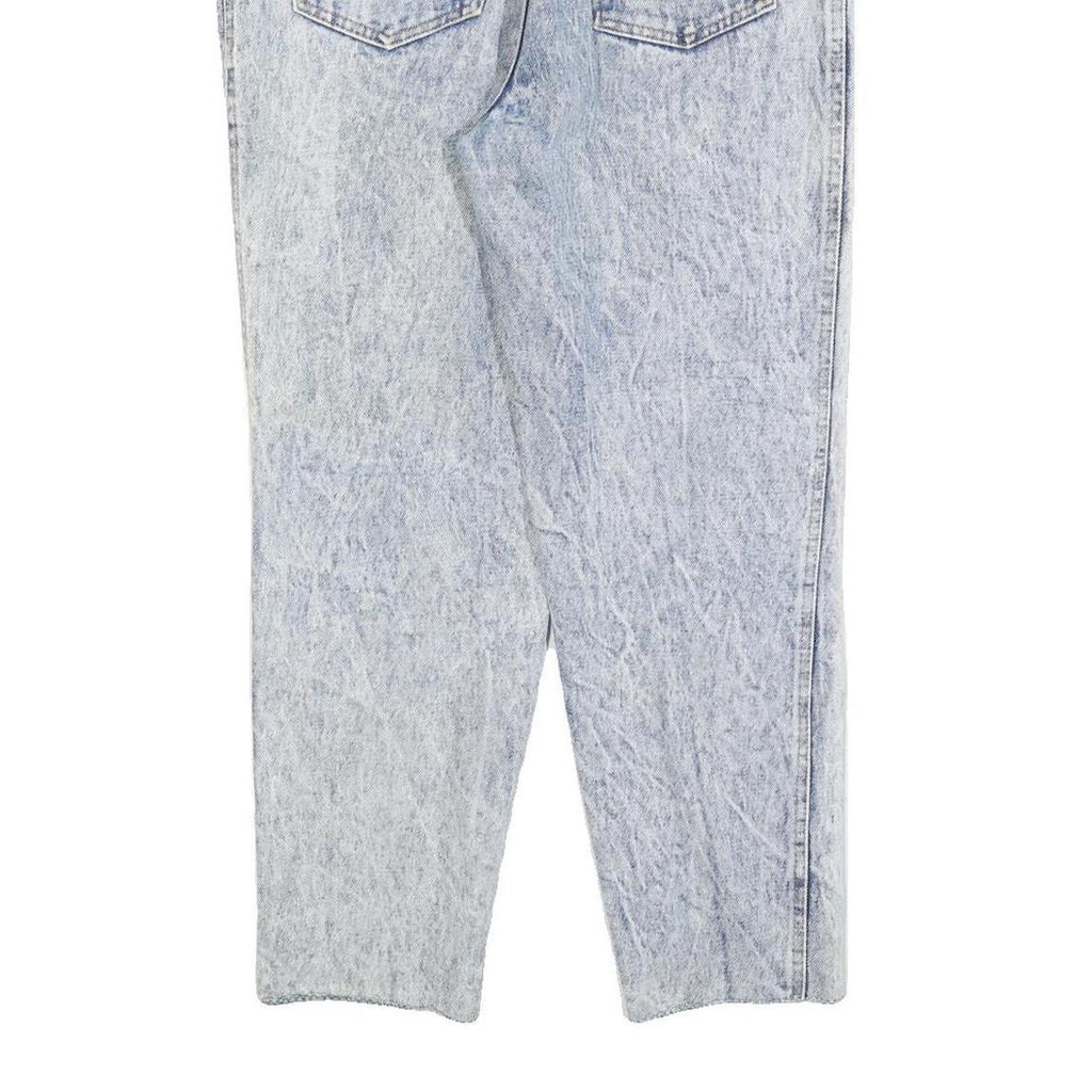 B&J Womens Jeans Blue Regular Straight Denim Light W30 L25 Cotton Blend Zip