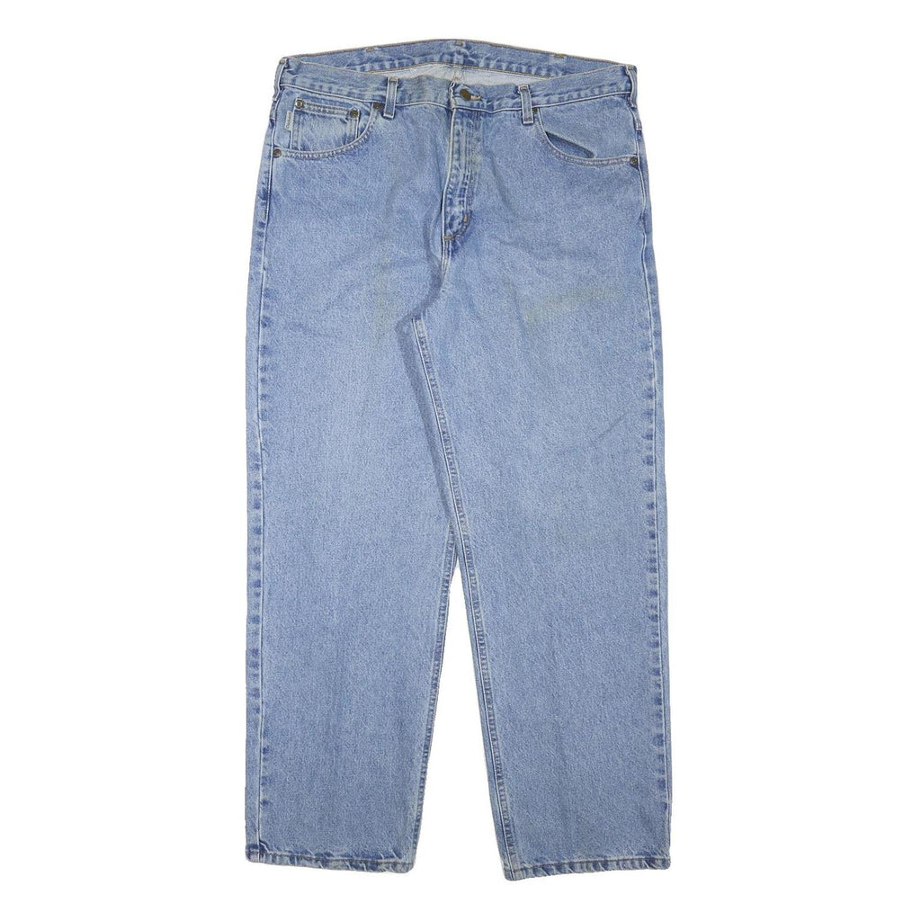CARHARTT Mens Jeans Blue Relaxed Straight Denim Medium W36 L29 Workwear Casual