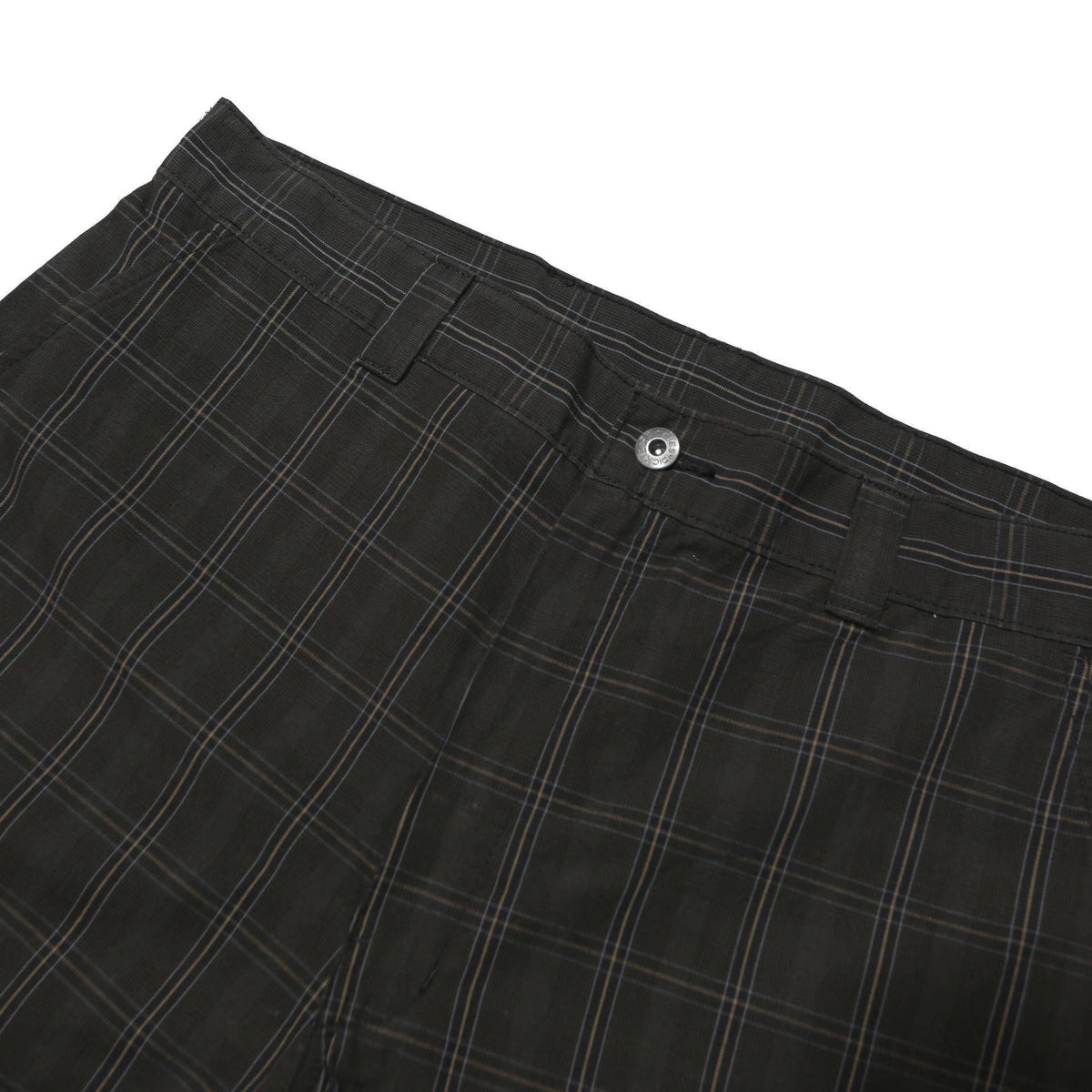 DICKIES Mens Black Check Casual Shorts L W36 Workwear Polyester Blend