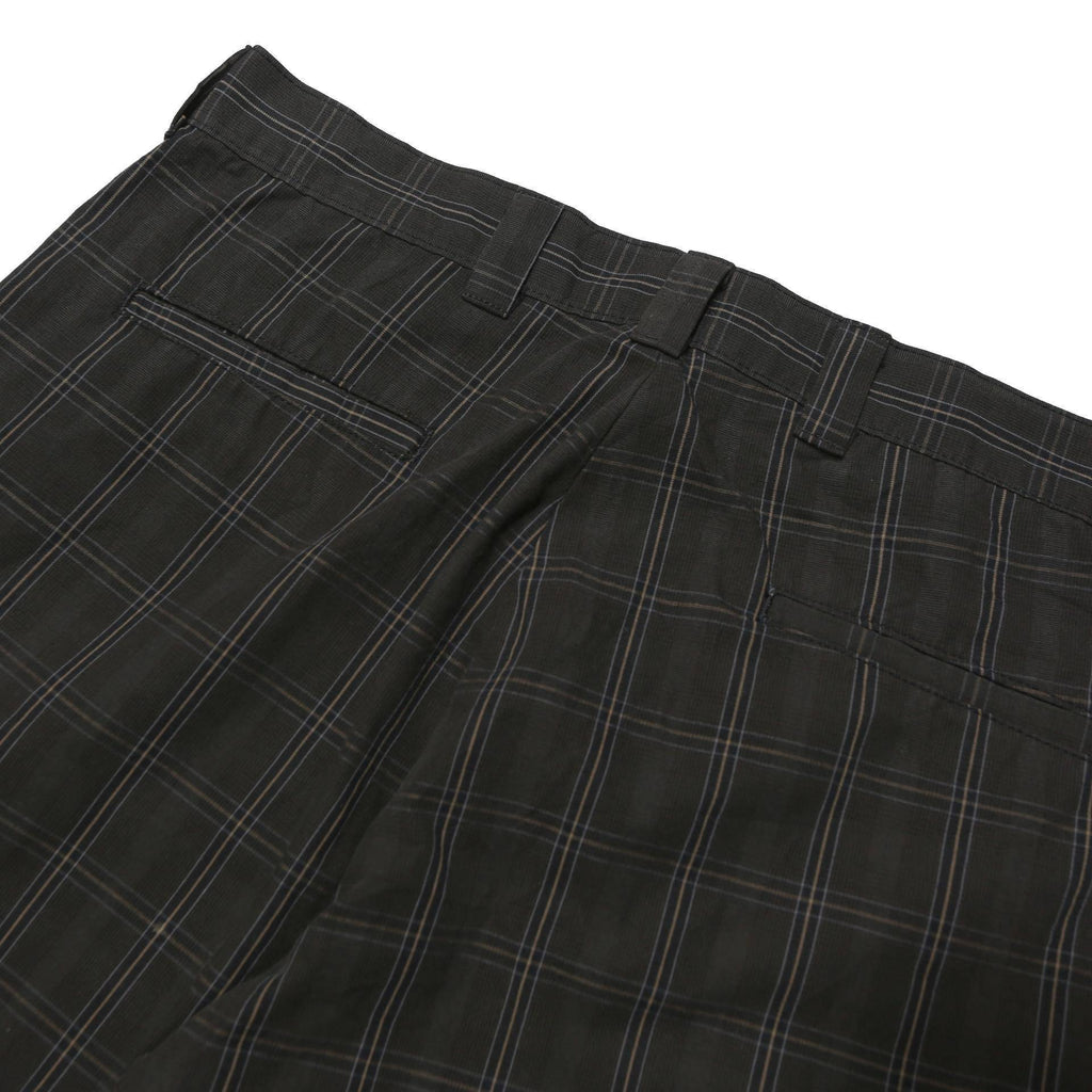 DICKIES Mens Black Check Casual Shorts L W36 Workwear Polyester Blend