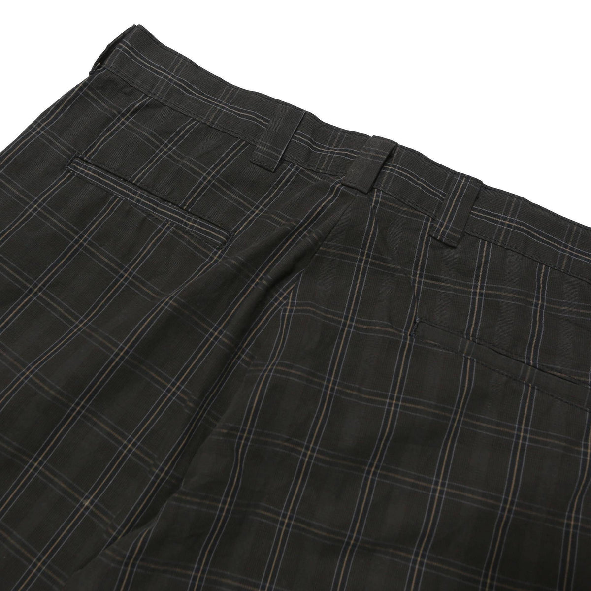 DICKIES Mens Black Check Casual Shorts L W36 Workwear Polyester Blend
