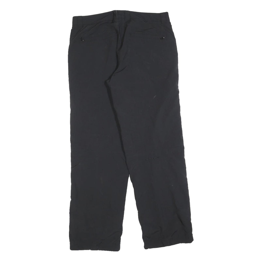 MAMMUT Lined Womens Black Relaxed Zip Trousers W34 L30 Outdoor Lightweight