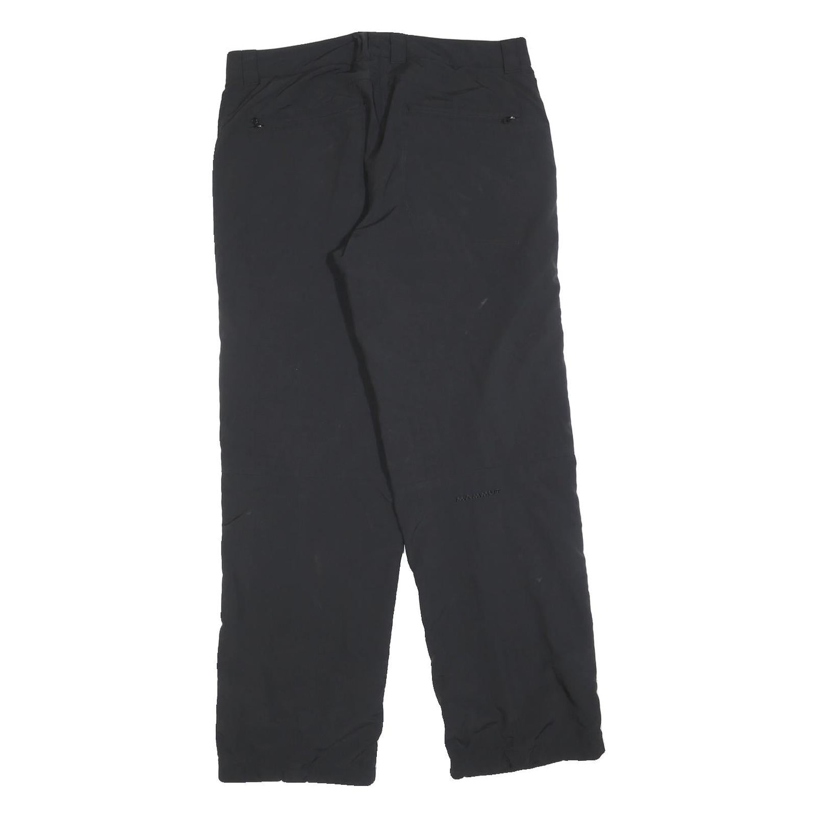 MAMMUT Lined Womens Black Relaxed Zip Trousers W34 L30 Outdoor Lightweight