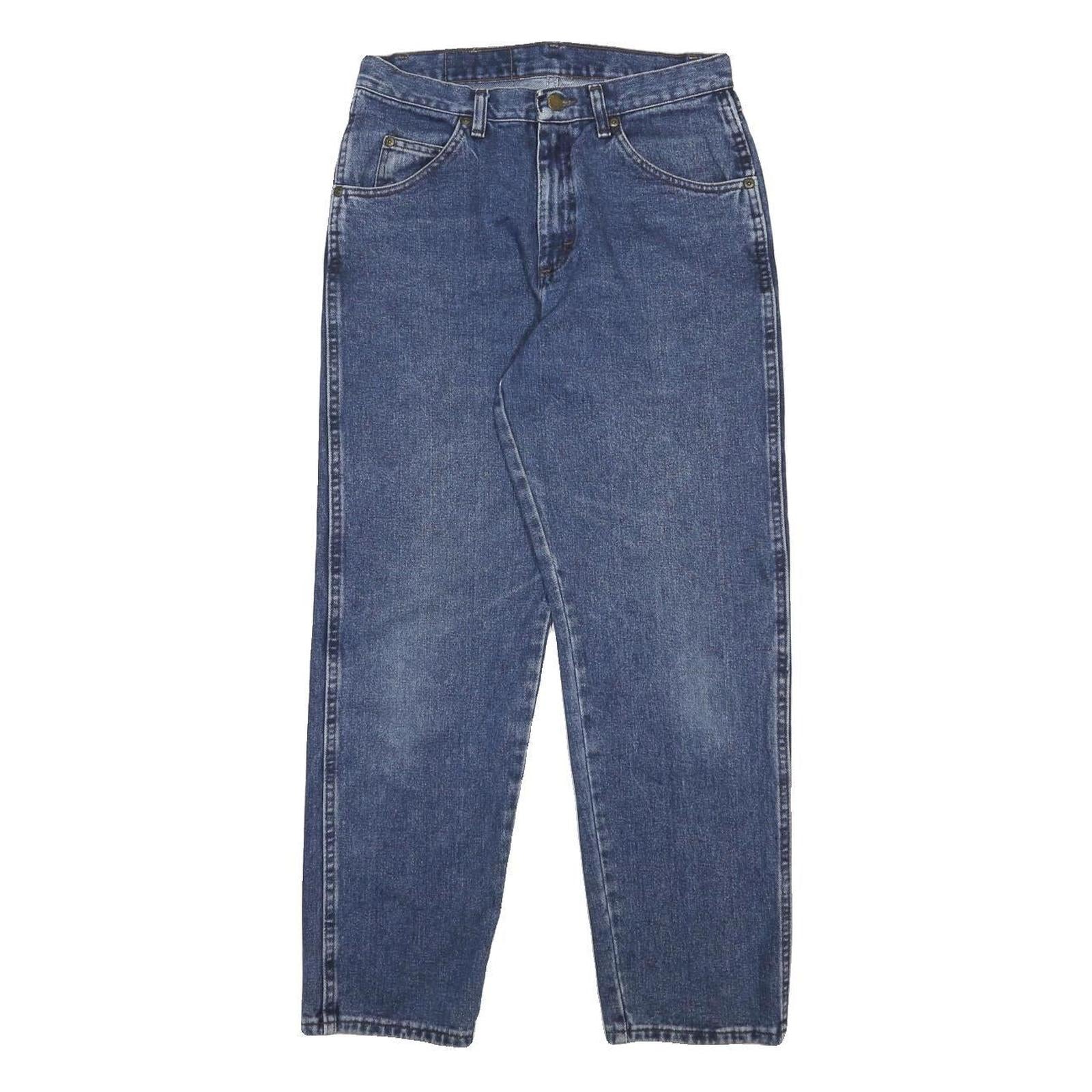WRANGLER Womens Regular Fit Blue Denim Jeans W29 L28 Classic Cotton Zip