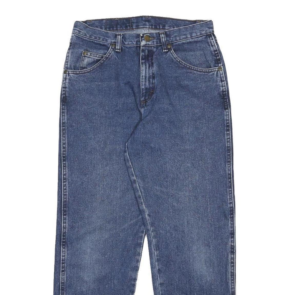 WRANGLER Womens Regular Fit Blue Denim Jeans W29 L28 Classic Cotton Zip