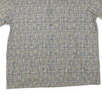 ISLAND SHORES Mens Blue & Beige Pattern Cotton Blend Shirt 2XL Casual Summer