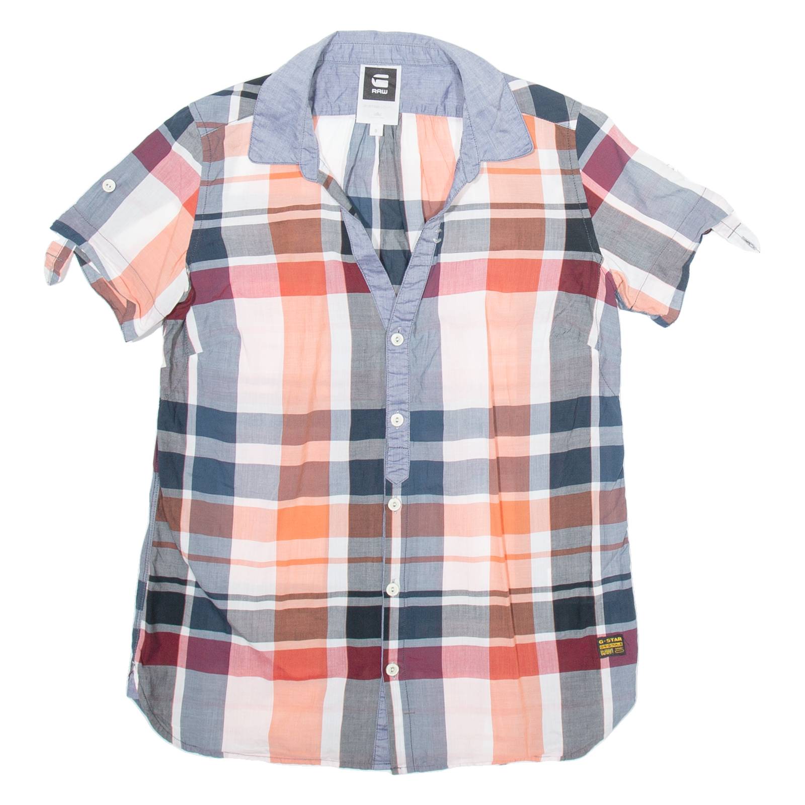 G-STAR Womens Shirt Blue Check S