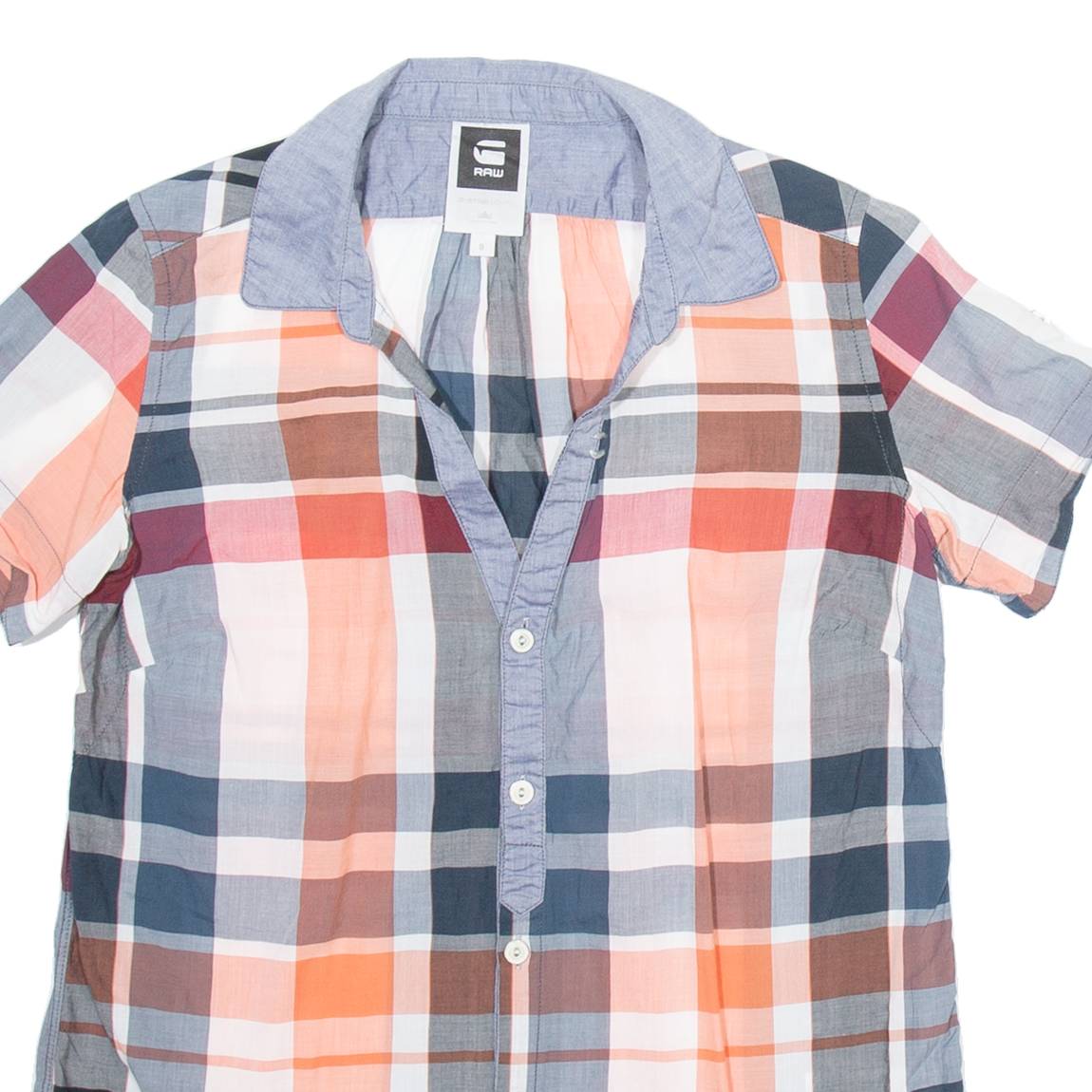 G-STAR Womens Shirt Blue Check S