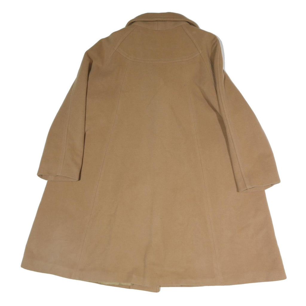 LAINE & CACHEMIRE Womens Beige Cotton Button Jacket L Plain Classic Long Sleeve