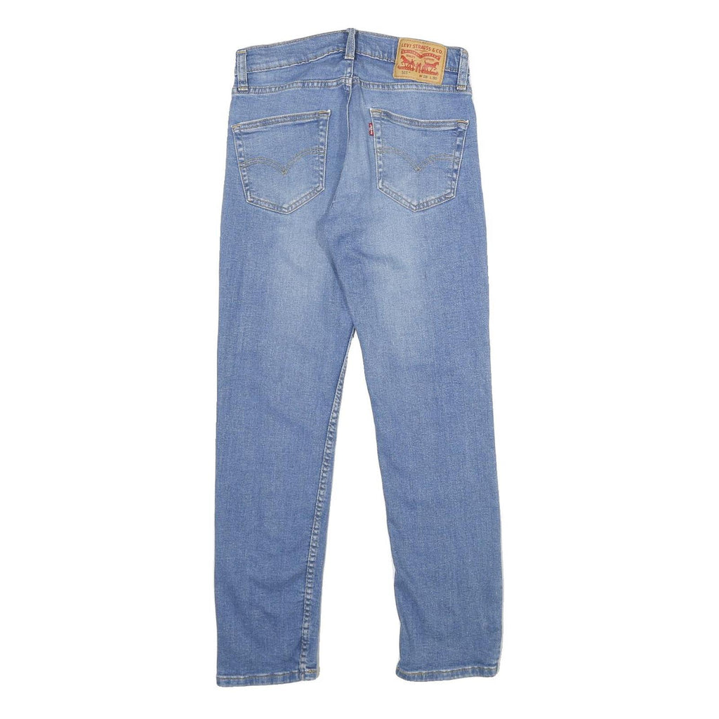 LEVI'S 511 Mens Slim Blue Denim Light W28 L30 Jeans Cotton Blend Zip Closure