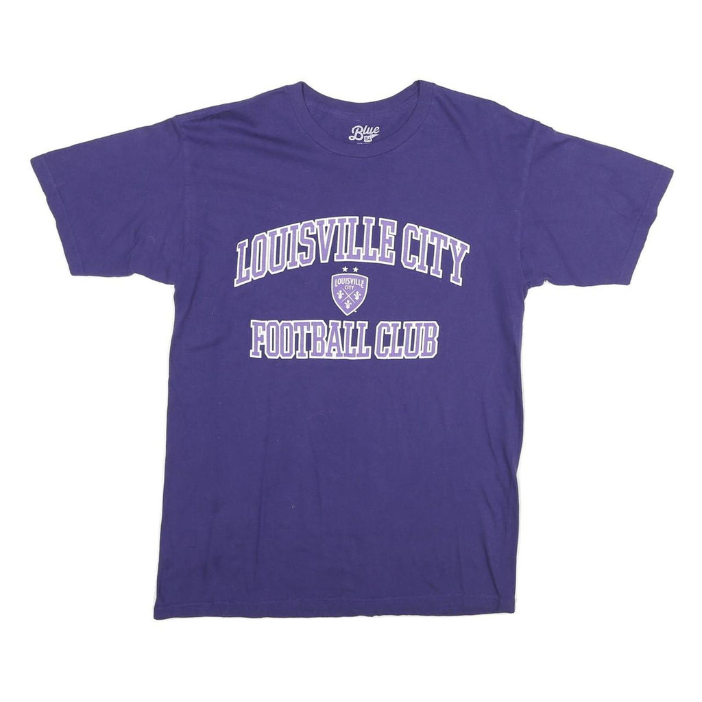 BLUE 84 Mens Purple & White Louisville City Football Club Graphic T-Shirt M
