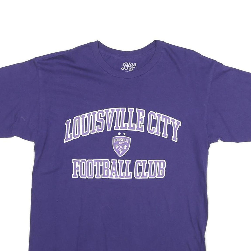 BLUE 84 Mens Purple & White Louisville City Football Club Graphic T-Shirt M