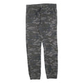SKATE NATION Mens Cotton Blend Camouflage Slim Drawstring Trousers W30 L30