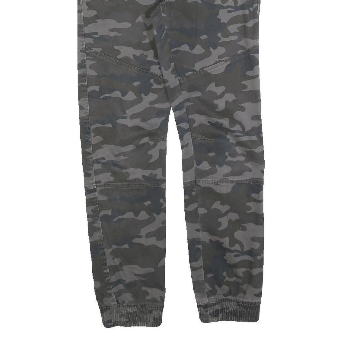 SKATE NATION Mens Cotton Blend Camouflage Slim Drawstring Trousers W30 L30