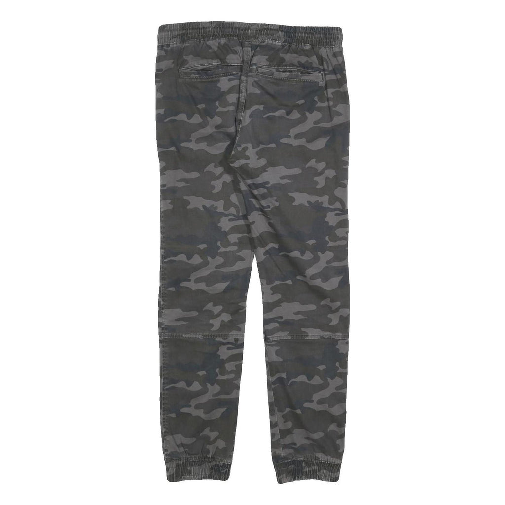 SKATE NATION Mens Cotton Blend Camouflage Slim Drawstring Trousers W30 L30