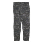 SKATE NATION Mens Cotton Blend Camouflage Slim Drawstring Trousers W30 L30
