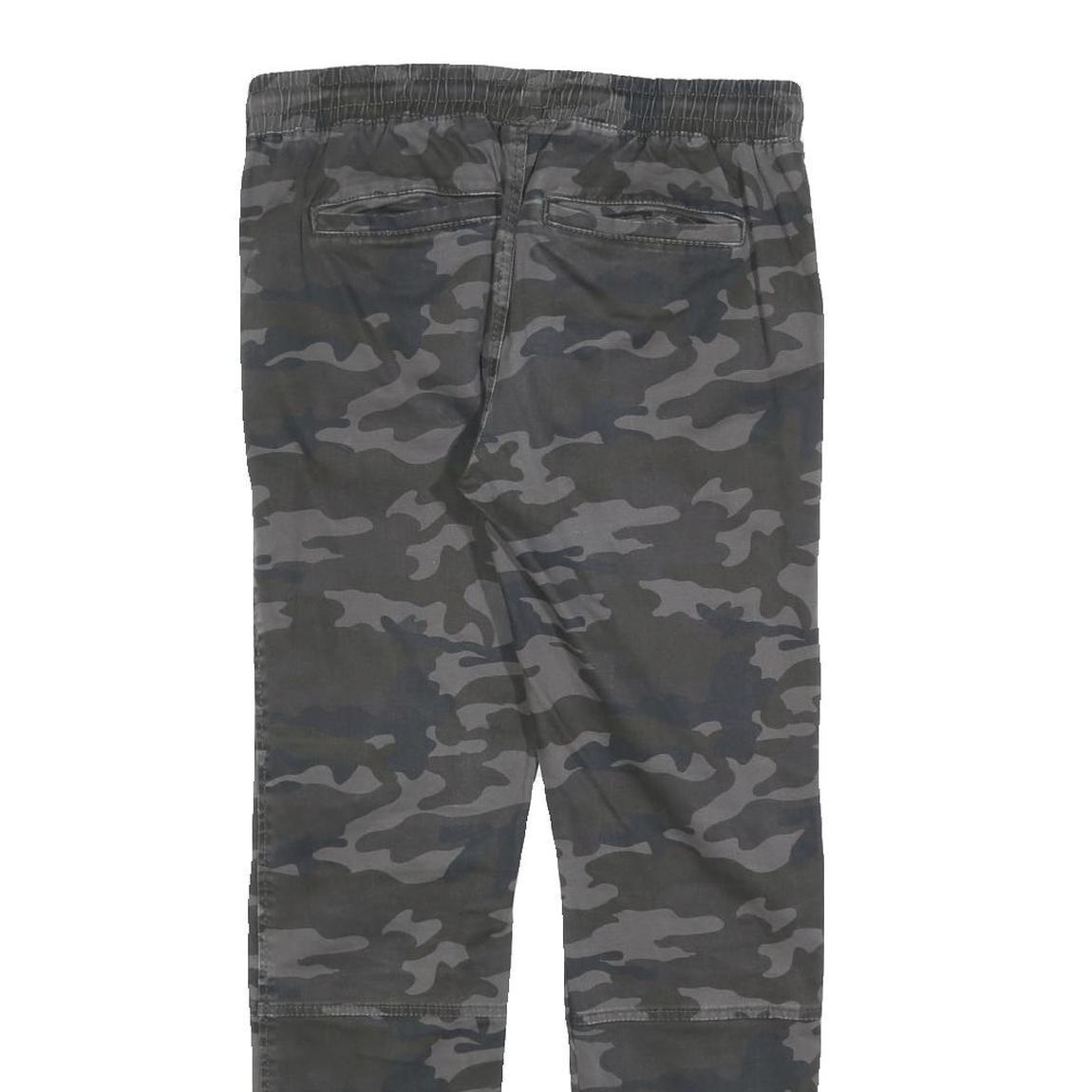 SKATE NATION Mens Cotton Blend Camouflage Slim Drawstring Trousers W30 L30