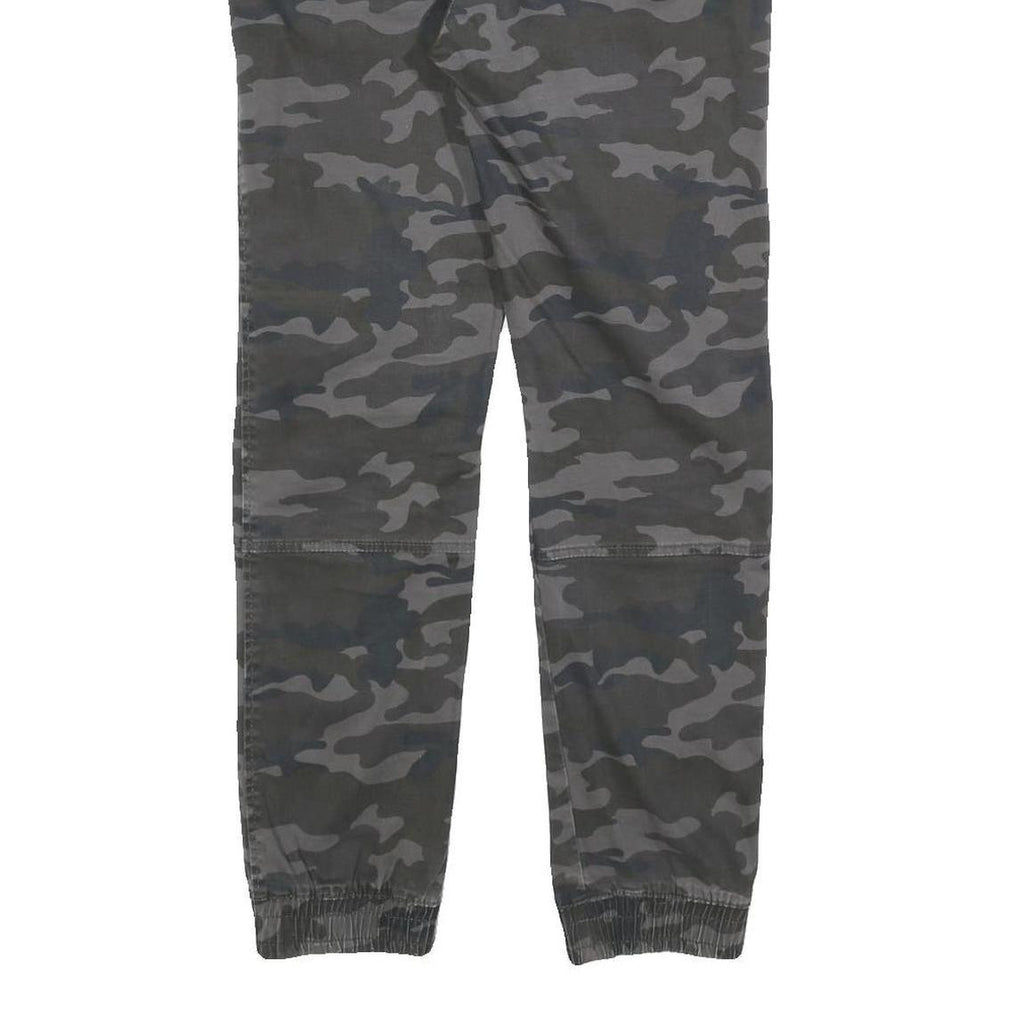 SKATE NATION Mens Cotton Blend Camouflage Slim Drawstring Trousers W30 L30