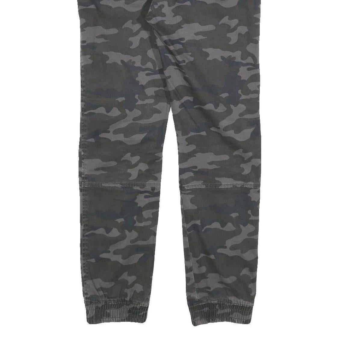 SKATE NATION Mens Cotton Blend Camouflage Slim Drawstring Trousers W30 L30