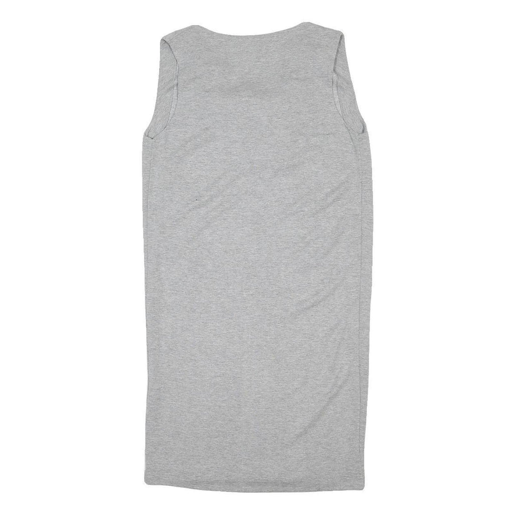 COS Womens Grey Day Viscose Blend Plain Sleeveless Midi XS Simple Elegant