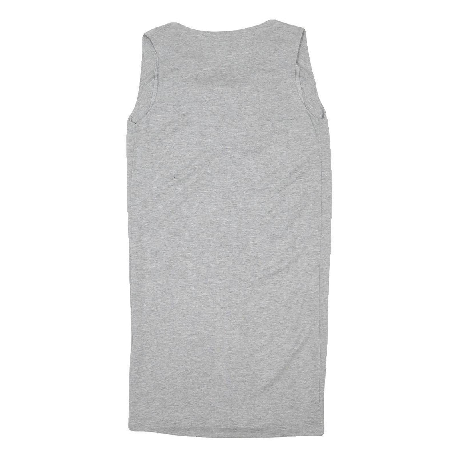 COS Womens Grey Day Viscose Blend Plain Sleeveless Midi XS Simple Elegant