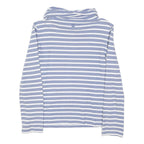 MOUNTAIN WAREHOUSE Womens Blue & White Striped Plain Cotton Blend Jumper Roll
