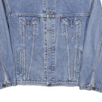 LEVI'S Mens Blue Denim Jacket L Cotton Blend Relaxed Fit Button Closure Casual